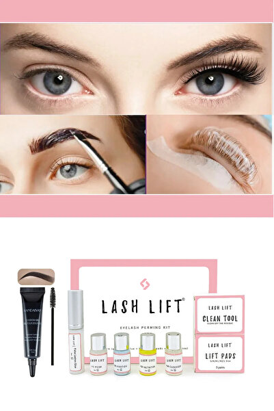 lashlift Kirpik Lifting, Kaş & Kirpik Lifting Perma Seti (FULL) + Jel Kaş Boyası (Siyah)