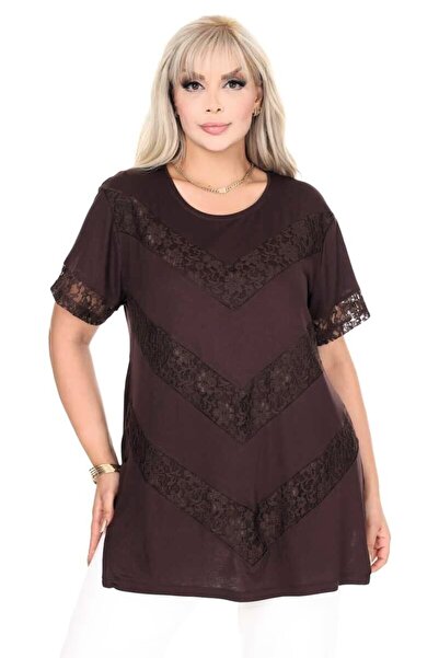 Kheos Φούστα με δαντέλα με σκίσιμο V-Block Ασύμμετρη στρογγυλή λαιμόκοψη Flow...