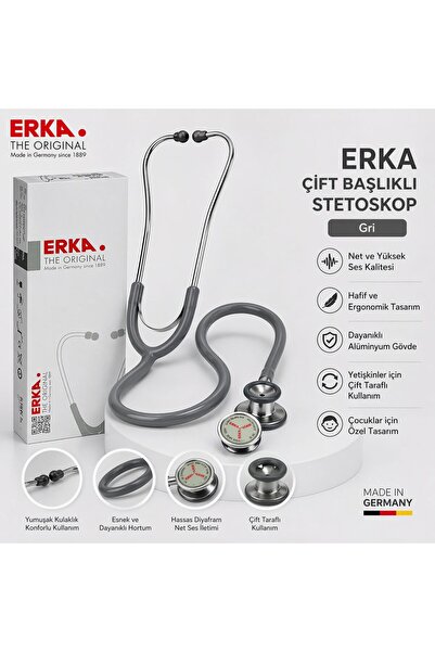 Erka Stetoskop I Pediatrik Stetoskop Gri 545 - Çocuk Doktor Steteskopu Yüksek...