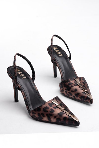MARY Classic Heeled Shoes Satin Heeled Women's Open Back Shoes