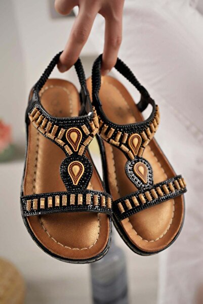 Belisse Γυναικεία ανατομικά σανδάλια Guja 24Y152 17 Black Stone