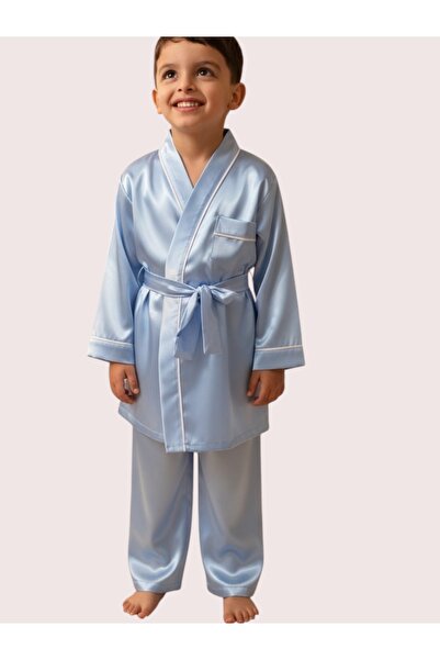 SATTENS Σετ Πυτζάμες Περιτομής Ανδρικές Σατέν Πυτζάμες