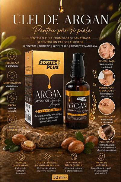 Softto Plus Ulei de Argan - Pentru strălucire și moliciune a părului 50 ml