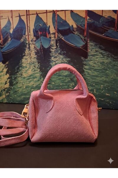 ÇANTA Mini pembe avol el ve omuz çantası