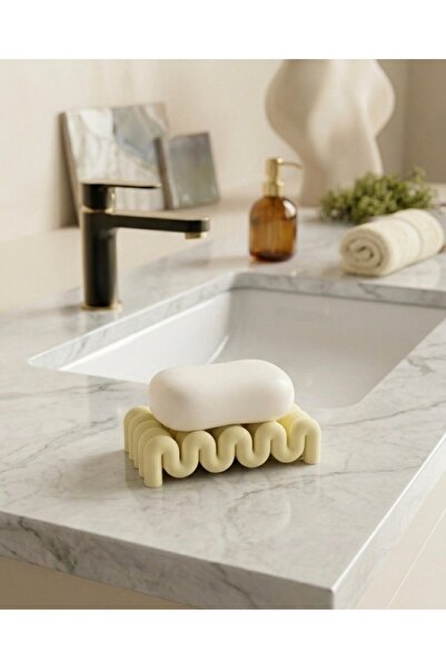moto print Modern Curved Design Soap Dish - Aesthetic Bathroom Accessory - De...