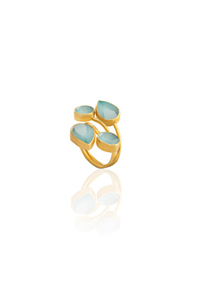 Design by Kadir Kadir Jewellery 22 Ayar Altın Kaplama Zirkon Taşlı Kadın Vint...