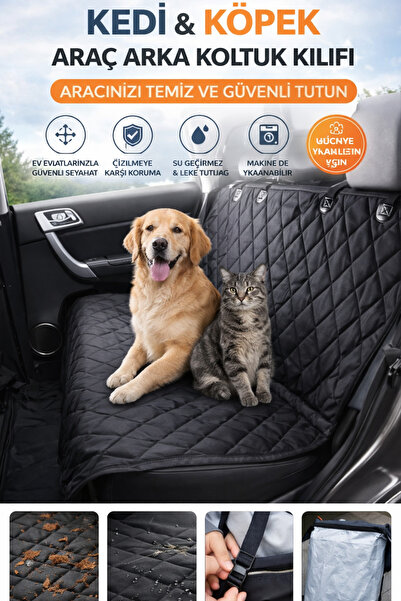 BE ACTİVE Kapitone Oto Koltuk Koruma Kılıf Örtüsü Araba Kedi Köpek Minderi Evcil Hayvan Bagaj Havuzu