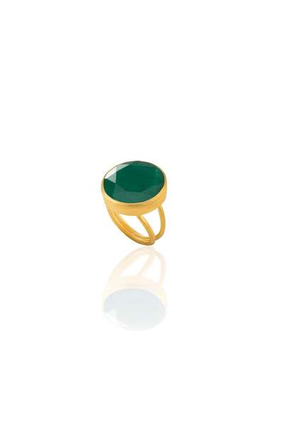 Design by Kadir Kadir Jewellery 22 Ayar Altın Kaplama Zirkon Taşlı Kadın Otan...