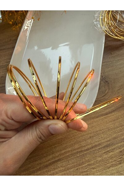 Blotch Şıkır Şıkır Altın Gold Ajda Bilezik 3 Adet Fiyatı 6.3 cm çap