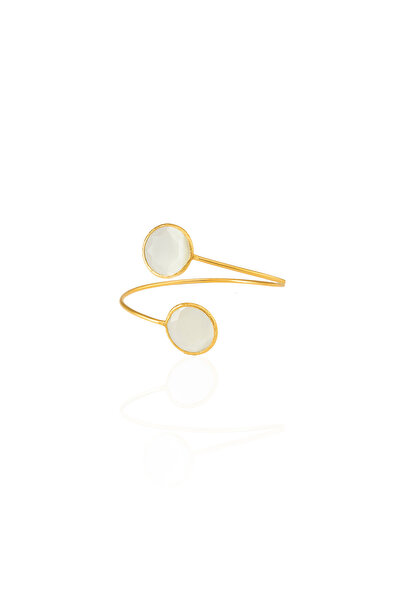 Design by Kadir Kadir Jewellery 22 Ayar Altın Kaplama Zirkon Taşlı Ayarlanabi...
