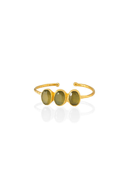 Design by Kadir Kadir Jewellery 22 Ayar Altın Kaplama Zirkon Taşlı Ayarlanabi...