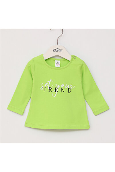 WANEX Tricou subțire din jerseu cu mânecă lungă și guler rotund pentru fete -...