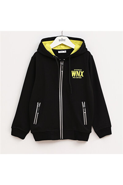 WANEX Φόρμα για αγόρια επένδυση fleece με κουκούλα - 13036 - Μαύρο