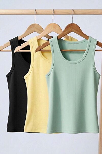 COTENCONCEPT 3 τεμάχια Μπλουζάκι με κορδόνια και λουράκια από μείγμα βισκόζης