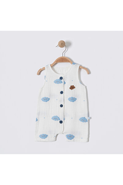 Carmin Baby Carminbaby pamuklu önden açık müslin tulum
