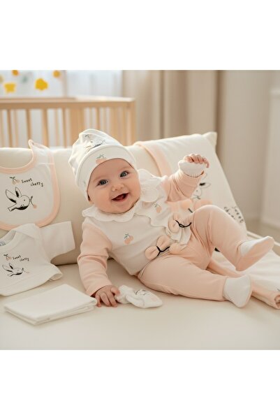 MİLAYS LİFE HOME COLLECTİON طقم زيبين للأطفال الرضع من 0-3 أشهر، مصنوع من الق...