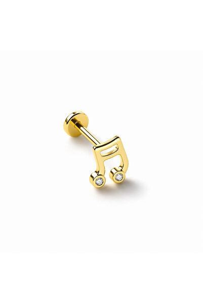 DesignbyKairos 14 Ayar Altın Nota Piercing / Tragus, Helix