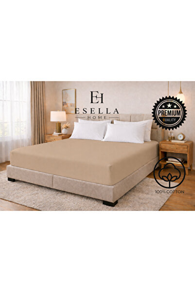 Esella Home | Penye | %100 Pamuk | Battal Boy Lastikli Çarşaf | 180x200+30 | ...
