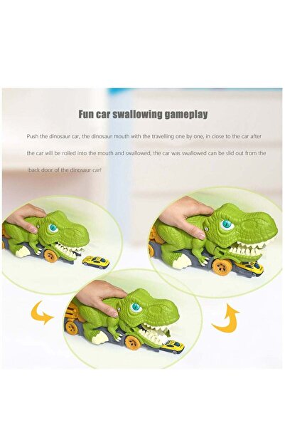 Arabest Dinosaur Toy Truck,Alloy Small Car Model Set,2 Die-Cast Cars,Kids Pla...