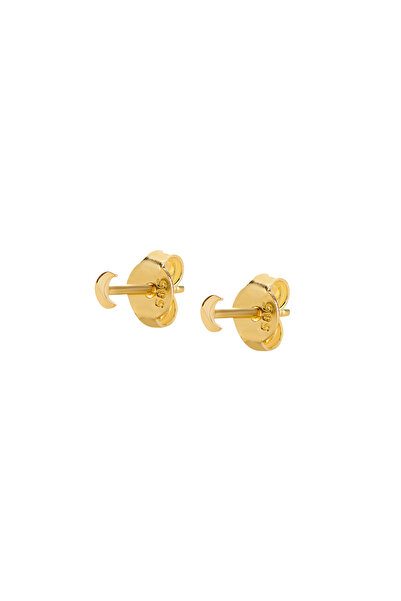 GOLDKUPE 14 Ayar Altın Minik Ay Hilal Küpe 0,43 gr