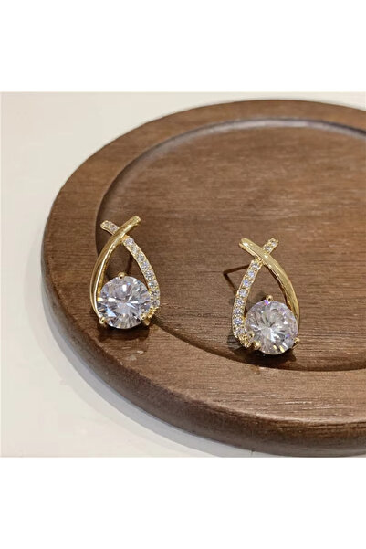 Choice Cross stud earrings Shiny Micro-inlaid Rhinestone Earrings Ladies Fash...