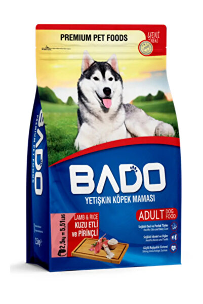 BAD0 Hrană uscată pentru câini adulți cu miel și orez, 2,5 kg, formulă echili...