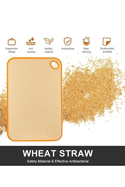 Arabest 3-Piece Wheat Straw Chopping Board Set,BPA Free,Double-Sided,Non-Slip...