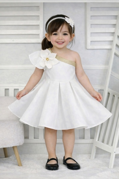 İBRE ΚΟΡΙΤΣΙΣΤΙΚΟ ΦΟΡΕΜΑ ΛΕΥΚΟ ΦΛΟΡΑΛ ΜΕ ΜΟΝΟ ΜΑΝΙΚΙ