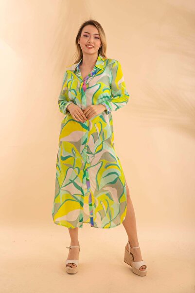 Bonitas Beachwear Dugačka košulja, zelena, Bnts-23010