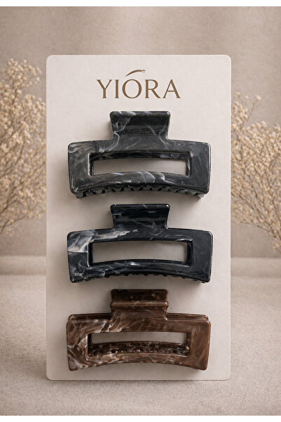 yiora Κούμπωμα με 3 μάνταλα, μεγάλου μεγέθους, Premium Acetate, Εισαγόμενο