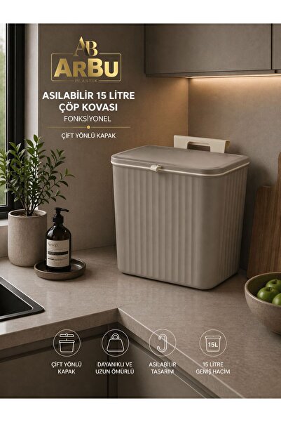 origa Εύκολος καθαρισμός, λευκός κρεμαστός κάδος απορριμμάτων κουζίνας που εξ...