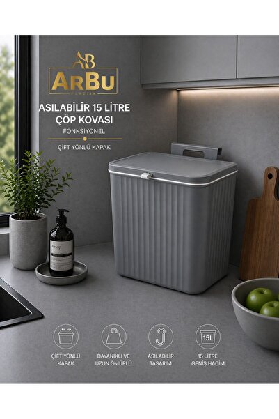 origa Εύκολος καθαρισμός, λευκός κρεμαστός κάδος απορριμμάτων κουζίνας που εξ...