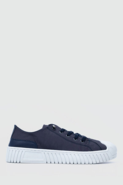 Beta Lacivert Paraşüt Kumaş Kadın Sneaker Ayakkabı [B70006]