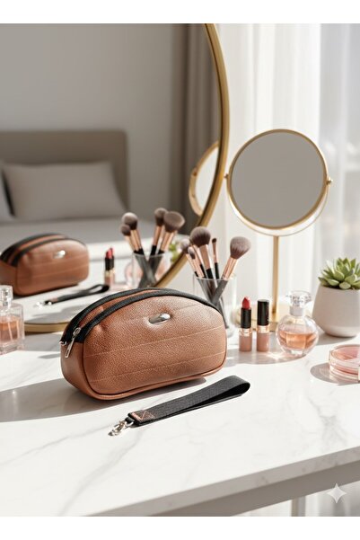 NEWFULL Στυλ πορτφόλιο με διπλή θήκη για μακιγιάζ και τσάντα χειρός - Μοντέλο...