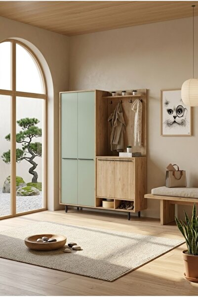 L'occi Concept Living Modern Portmanto Vestiyer Ayakkabılık - Metal Ayaklı Ço...