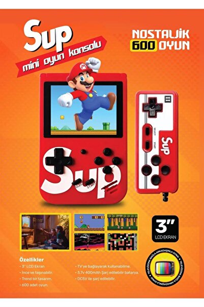 Genel Markalar SUP Taşınabilir Mini Atari Oyun Konsolu - 400 Retro Oyun, Eğle...