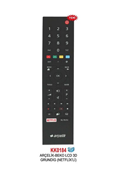 Arçelik ARÇELİK - BEKO LCD 3D GRUNDIG (NETFLIX'Lİ) KUMANDA