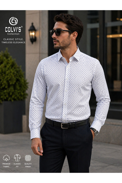 COLVIS MAN cămașă bărbătească cu croială regulară, cămașă elegantă pentru băr...