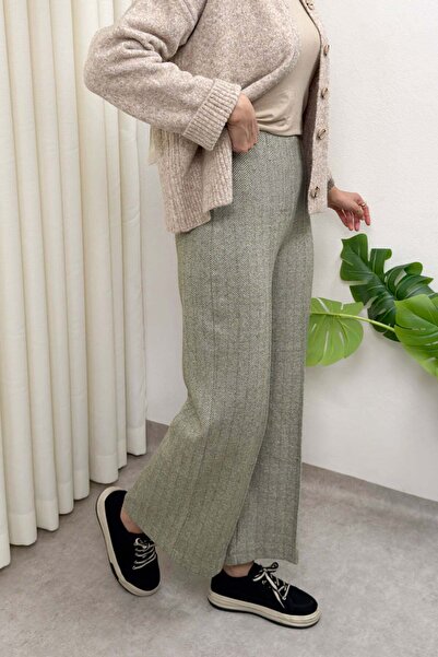 Salih Çelebi Παντελόνι με σχέδιο ψαροκόκαλο 0055 - ΑΝΟΙΧΤΟ ΧΑΚΙ