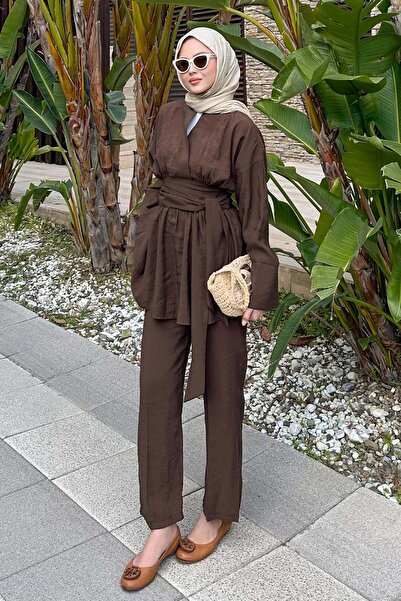 Salih Çelebi Modal Large Belted Suit 41332 - ΚΑΦΕ