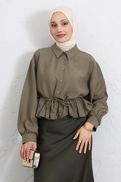 Salih Çelebi Πουκάμισο με κορδόνια στη μέση Y0117 - ΧΑΚΙ