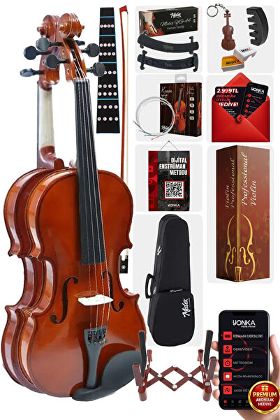 Midex Cvl-744-stys Profesyonel 4/4 Full Keman Seti (YASTIK STAND SUSTURUCU RE...