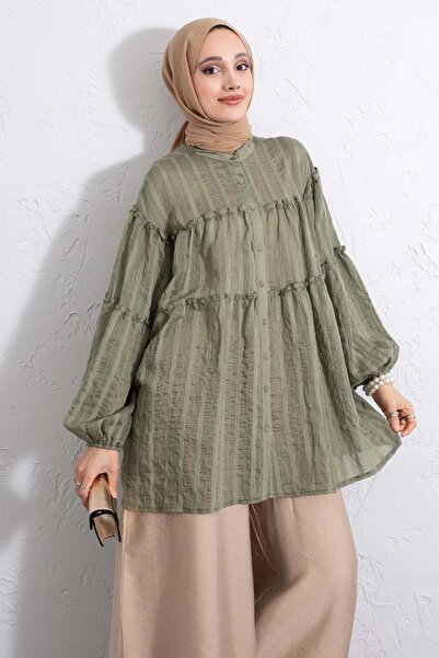 Salih Çelebi Πουκάμισο με σούρες Y0098 - ΧΑΚΙ