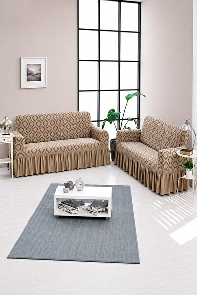 elgeyar كرسي جاكار، أريكة، غطاء سرير أريكة، ليكرا، مطاط، قياسي 3+3