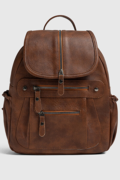 By Hakan Gk48 Γυναικείο Σακίδιο Πλάτης Καφέ