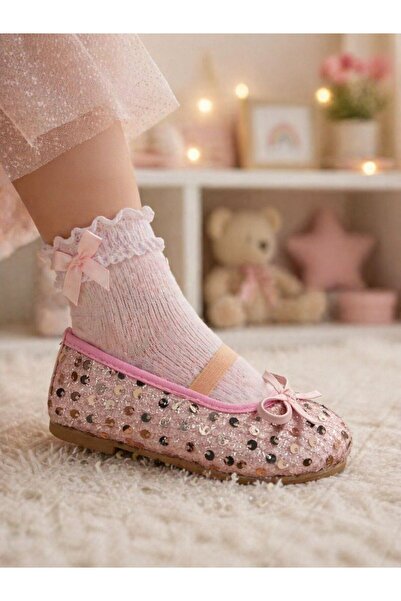 KANTEX Παιδικές μπαλαρίνες με φιόγκο βέλκρο, αντιολισθητική ελαφριά σόλα, για...