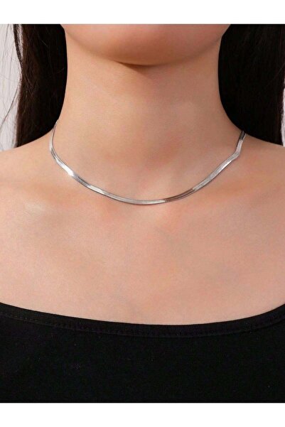 Eylülün Takısı Italian Chain Necklace - Women, Steel Silver Color