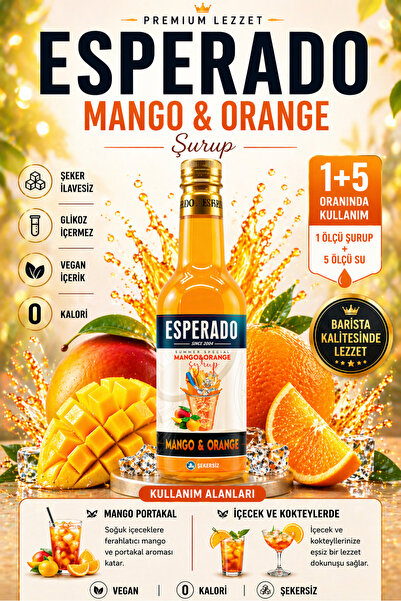 ESPERADO Mango-portakal Yoğun Aromalı Konsantre Şurup 750 ml