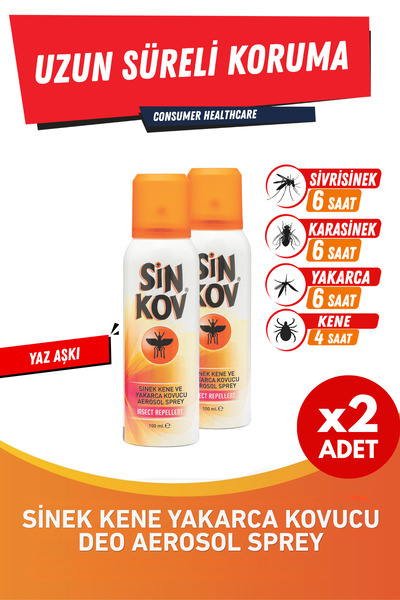 Sinkov Kovucu Deo Sprey 2'li Eko Set - Sinek Kene Yakarca Uzun Süre Koruma 2x...