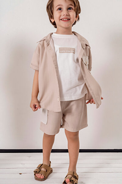 Jikko Baby قميص بأكمام قصيرة - تي شيرت - شورت - طقم من 3 قطع - 3703